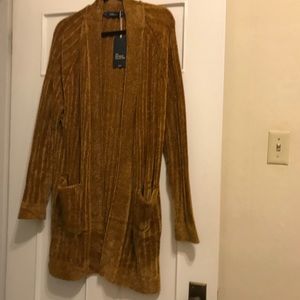 Zara Chenille Gold/Orange Cardigan